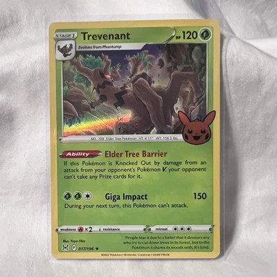 Pokémon TCG Trevenant Trick Or Trade 2023 017/196 Halloween Holo Stamped Rare NM - Image 1 of 2