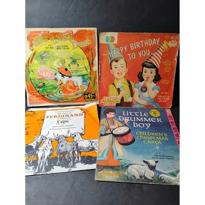 Lote Discos Infantiles De Colección 45 y 33 RPM Peter Pan Dorado Escolástico Español Foto 1 de 4