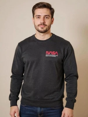 Riot Society Men XL Black NASA Long Sleeve US Cotton Astronaut Nerd Shuttle Acad - Image 1 of 4