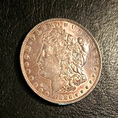 1886 Morgan Silver Dollar, Gorgeous Burnished Bronze Toning Both Sides, Hi Grade - Image 1 of 4