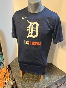 Nike Dri Fit Detroit Tigers MLB Youth Size XL 18-20 T-Shirt Blue Poly - NWT - Picture 1 of 16