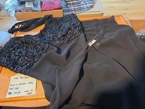 Sexy Black Chiffon and Lace Baby Doll Set. Size Large. New No Tags. La Senza - Picture 1 of 3