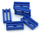 LEGO 5 carreaux bleus neufs modifiés 1 x 2 calandre avec pièces de lèvre rainure inférieure