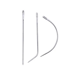 Lots Straight Curved Needles DIY Leather Hand Sewing Needle Binding Needle - Picture 1 of 17