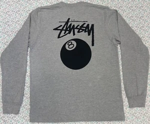 Stussy 8 Ball T Shirt Uomo Small E MD y2k Skate Surf - Foto 1 di 2