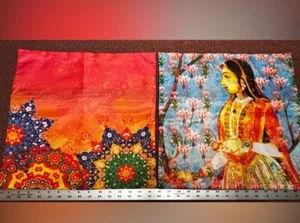 Juego de 2 fundas de almohada estilo indio nuevas sin etiquetas estampado de 15”/rojo cierre de cremallera de alta calidad (#2) - Imagen 1 de 4