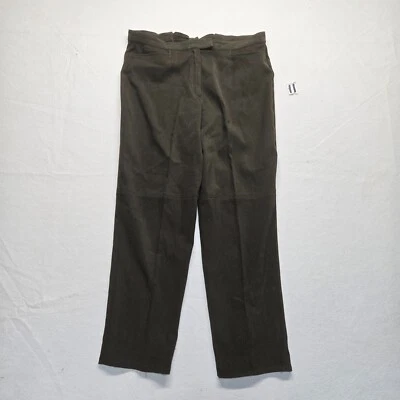 Pantalones de vestir rectos para mujer Norton Petite Studio verde militar 12P Petite Foto 1 de 4