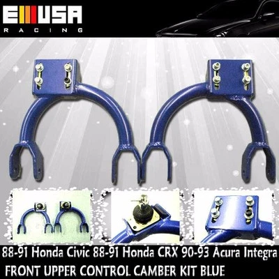 Front Upper Control Camber BLUE for 88-91 Honda Civic/CRX 90-93 Integra - Image 1 of 3