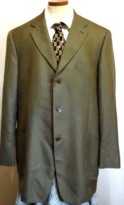 Bill Blass Silk Blend Green Three Button Sport Coat - Image 1 of 4