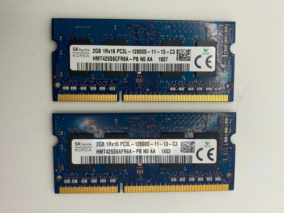 Mac Hynix 4GB (2x2) DDR3-1600 SO-DIMM PC3-12800 Memory RAM (HMT351U6CFR8C-PB) - Image 1 of 1