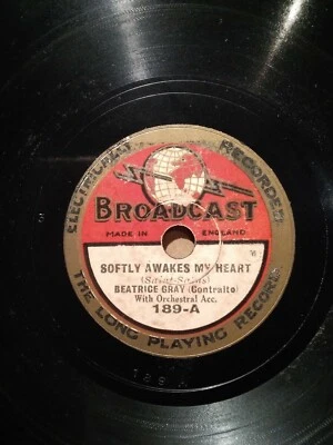 Beatrice Gray - Softly Awakes My Heart/My Ain Folk 8''/78 UK Broadcast Rare 1928 - Image 1 of 3