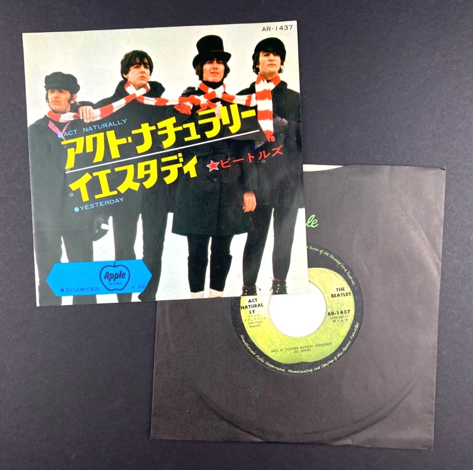 The Beatles Act Naturally / Yesterday JAPAN Import 7" 45-RPM Record Single EX - Image 1 of 3