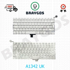 For Apple MacBook A1342 2009 2010 13'' Unibody UK Layout Laptop Keyboard White - Picture 1 of 3