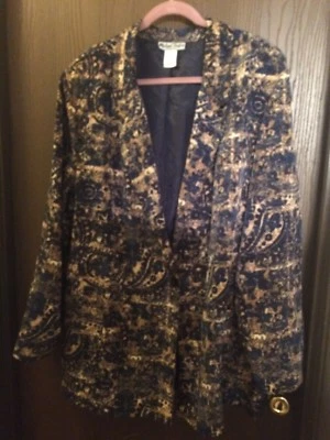 Michael Taylor Blue & Gold Blazer Size 3X - Image 1 of 3