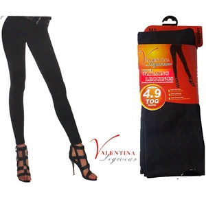 4.9 TOG SEÑORA LEGGINGS NEGROS CÓMODOS CÁLIDOS SUAVES TÉRMICOS PANTALONES DE MUJER FORRADOS DE LANA - Imagen 1 de 4