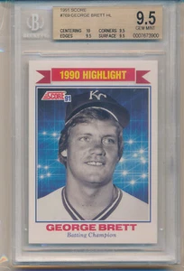 1991 Score George Brett Highlight (Batting Champion) (#769) BGS9.5 BGS - Picture 1 of 1
