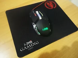 i-JMB Wired USB LED Optical Gaming Mouse 3200DPI 7 Keys Set Gaming Mouse Pad - Picture 1 of 12