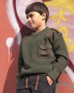 Com.Suéter Kids Pan oliva, camping, exterior, militar, deportivo -NUEVO- - Imagen 1 de 1