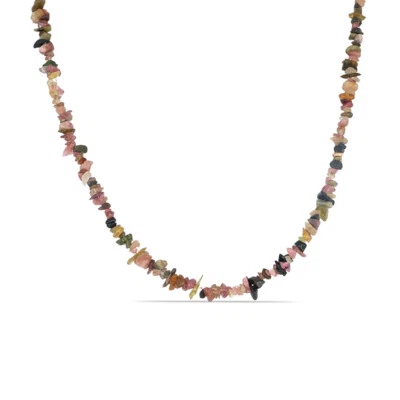 Collana Multi Tormalina Splittata Da 37,5 Carati In Argento 925 Con Allungamento - Immagine 1 di 4