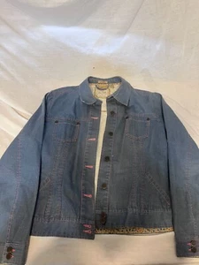 Ruff Hewn Jean Jacket Beautiful Lining Women’s Size XL Denim - Picture 1 of 7