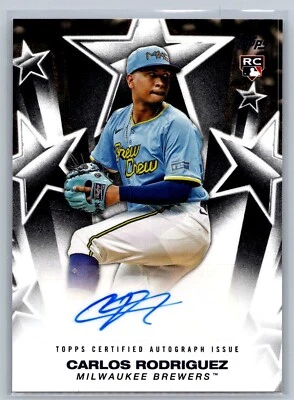 2025 Topps Series 1 Baseball Stars Autograph Carlos Rodriguez RC Brewers #BSA-CR - Image 1 of 2