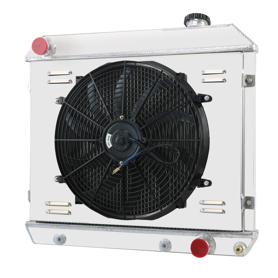 Ventilador de cubierta de radiador de 4 filas para camioneta Chevy C10 C20 C30 K10 K20 1963-1966 1965 64 Foto 1 de 4