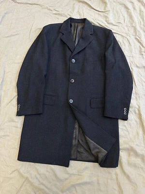 Balmain Мужская чек длинная шерсть официальный классический пальто размер 56 / XL - Изображение 1 из 4