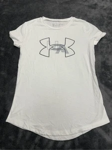 White Under Armour Girl’s Medium shirt #activewear - Picture 1 of 3