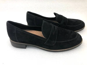 Clarks Trish Rose Damen-Loafer flache Schuhe schwarzes Wildleder US 6 NEU - Bild 1 von 4