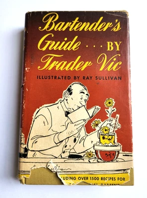 Bartender’s Guide By Trader Vic 1948 Hardcover Dust Jacket Vintage — 第 1/4 张图片