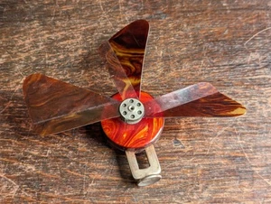 Antique La Brise 1920s Hand Held Mechanical Celluloid Fan PAT. 21777-13 - Picture 1 of 6