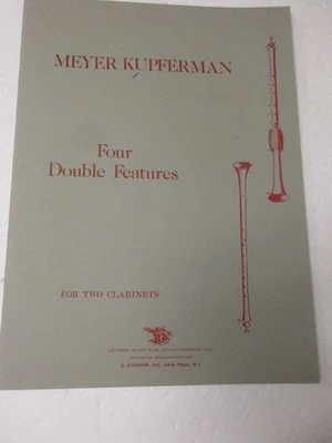 Meyer Kupferman Four Double Features for Two Clarinets Sheet Music - Image 1 of 4