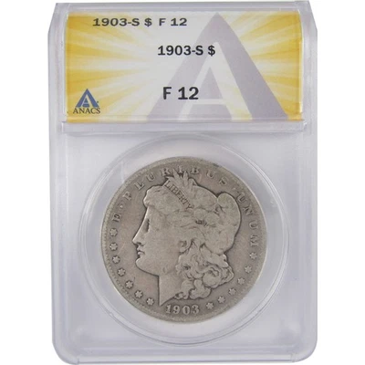 1903 S Morgan Dollar F 12 ANACS Silver $1 Coin SKU:I17827 - Image 1 of 4