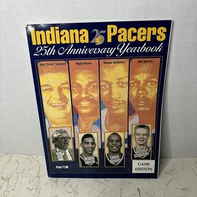 Indiana Pacers 25th Anniversary Yearbook Team History w/ Reggie Miller 1991 NBA - Image 1 of 3