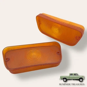 Ford Front Turn Signal Lenses Amber 1967-1969 OEM F-100 F-250 Bumpside Truck - Picture 1 of 8