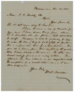 1868 Kalamazoo MI Geschäftsbrief signiert W.A. Bowdleau PW Dudley Zementschiff - Bild 1 von 2