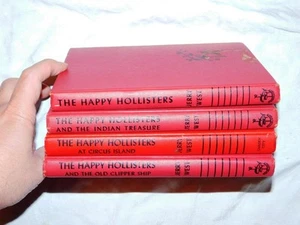 Happy Hollisters Books Lot of 4 Indian Treasure Circus Island Clipper Ship Hdcvr - Picture 1 of 6
