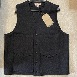 Filson Mackinaw Wool Cruiser Vest Charcoal Size Extra Large New With Tags - Picture 1 of 7