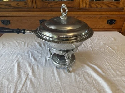 Plato de frotamiento vintage Danny Wilson original plateado con inserto Pyrex Foto 1 de 4