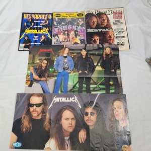 Metallica Hit Parader & Rolling Stone Magazine & Poster Lot. Vintage 90s 1990s - Picture 1 of 18
