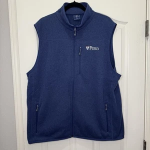 Vineyard Vines U Penn University Sweater Fleece Vest Size XL Blue Performance - Picture 1 of 14