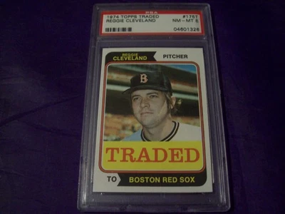 1974 TOPPS TRADED #175T REGGIE CLEVELAND PSA 8 - Image 1 of 2