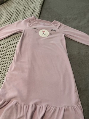 Camisón Carter's Bear polar manga larga usado camisón niñas púrpura 6-7 Foto 1 de 4
