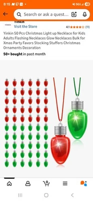 Collares iluminados de Navidad 50 piezas  Regalo, Accesorios, Decoración Foto 1 de 4