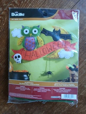 Kit Colgante Pared Búho Halloween Fieltro Bucilla Nuevo Fuera de Uso Araña Luna Murciélago Otoño Otoño Foto 1 de 4