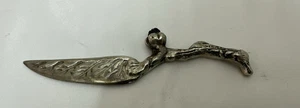 Cuchillo para charcutería de queso Bombay Company hoja de plata y ramita RARO - Imagen 1 de 5