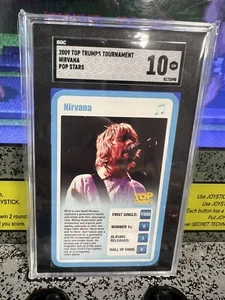 2009 Top Trumps Tournament Pop Stars Kurt Cobain Nirvana Graded SGC 10 GEM MT - Picture 1 of 4