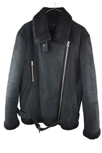 Topshop groß Damen-Wildlederimitat Biker-Stil Größe 10 schwarz Outdoor - Bild 1 von 9