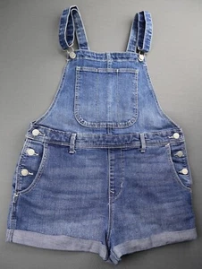 Women's 2017 Old Navy Overall Shorts Stretch Medium Wash Size M - Picture 1 of 9