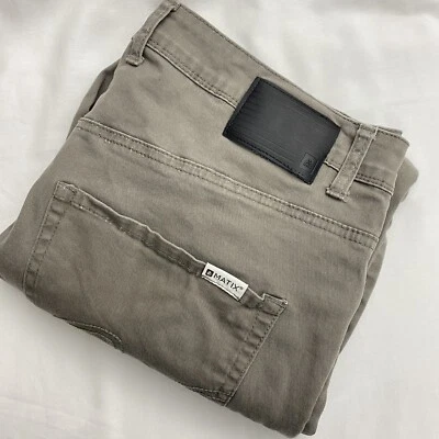 Matix Jeans Mens 38x27 MJ Gripper Slim Straight Gray Stretch Chino Skateboard - Image 1 of 4